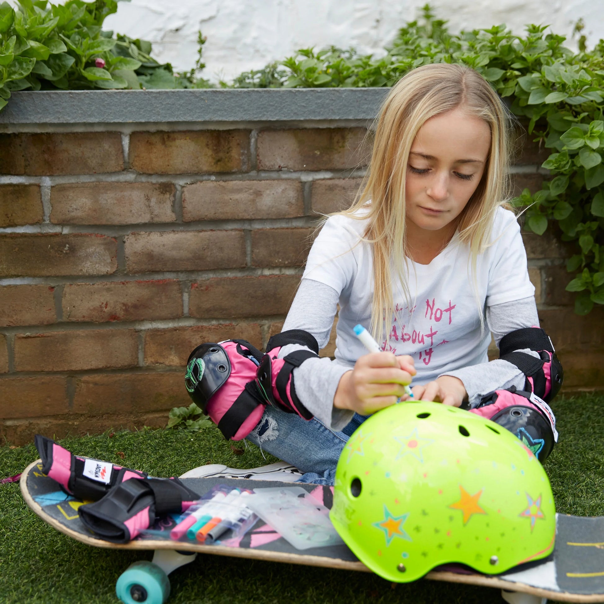 Dry Erase Kids Helmet for Bike, Skate, and Scooter