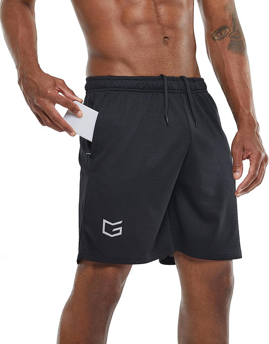 Men'S 5"/ 7"/ 9" Workout Running Shorts Quick Dry Lightweight Gym Shorts with Zip Pockets