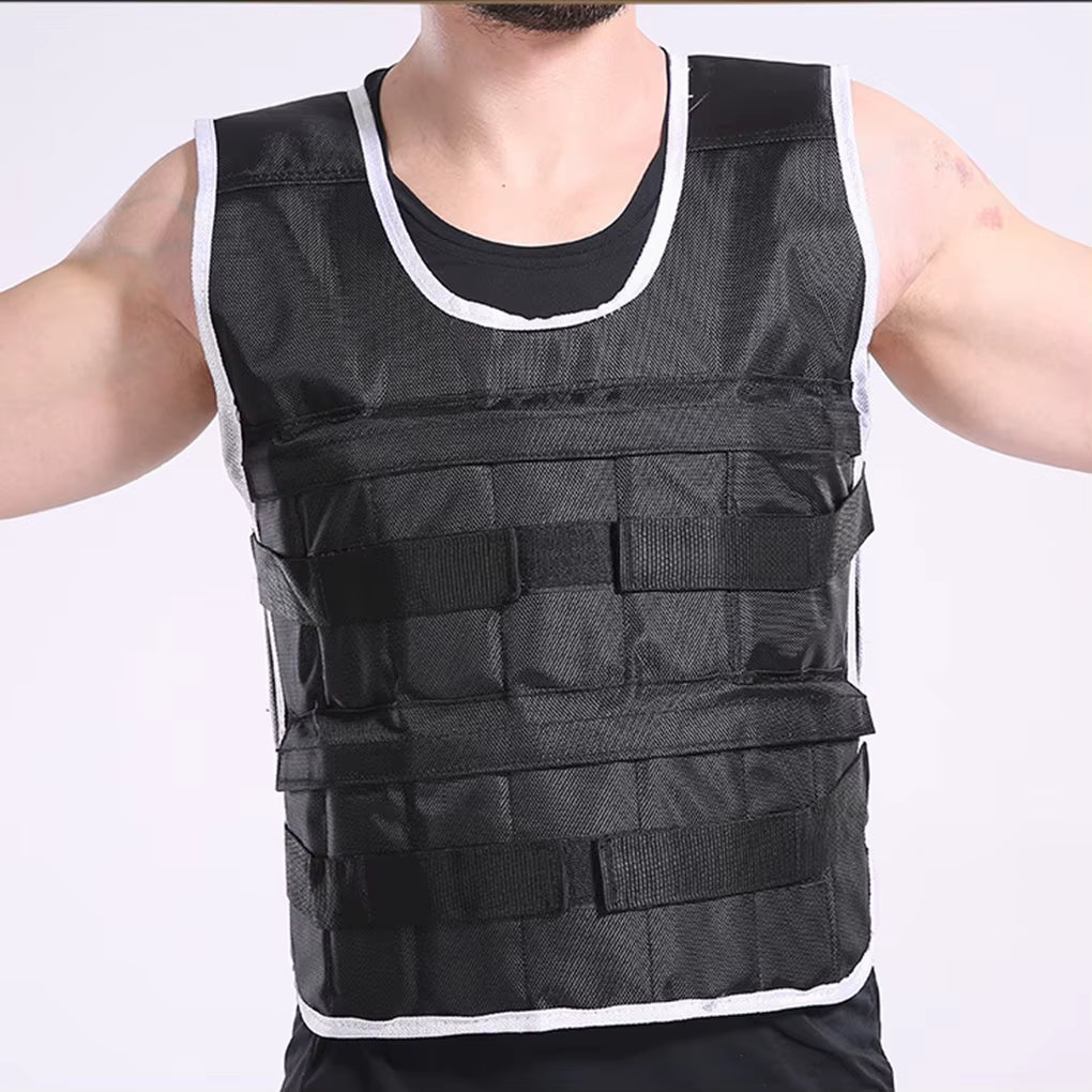 50Kg Fitness Sports Weighted Vest Adjustable Workout Exercise Training Weight Bearing Clothes Strength Physical Training