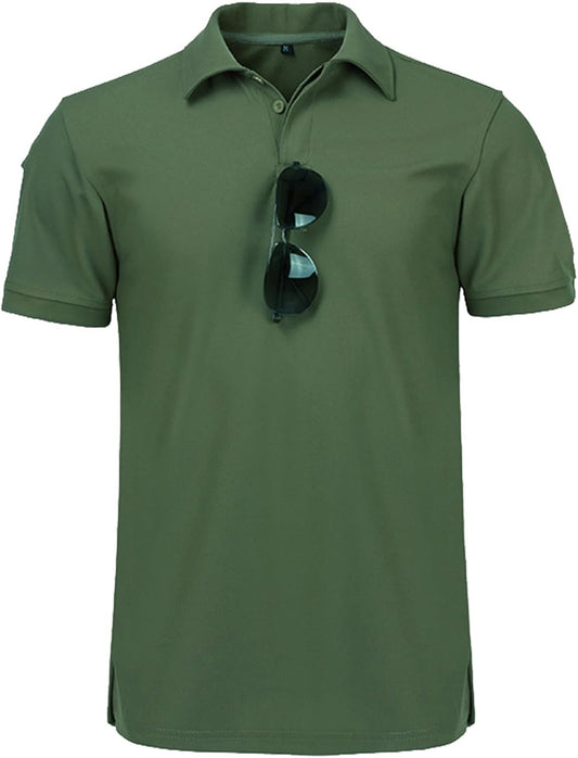 Mens Polo Shirts Quick-Dry Cool Short Sleeve Sports Casual Tennis Golf Shirt for Men
