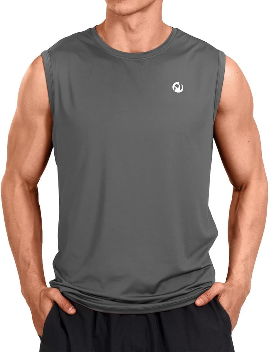 Mens Sleeveless Muscle Shirts Workout Athletic Gym Tank Tops Quick Dry