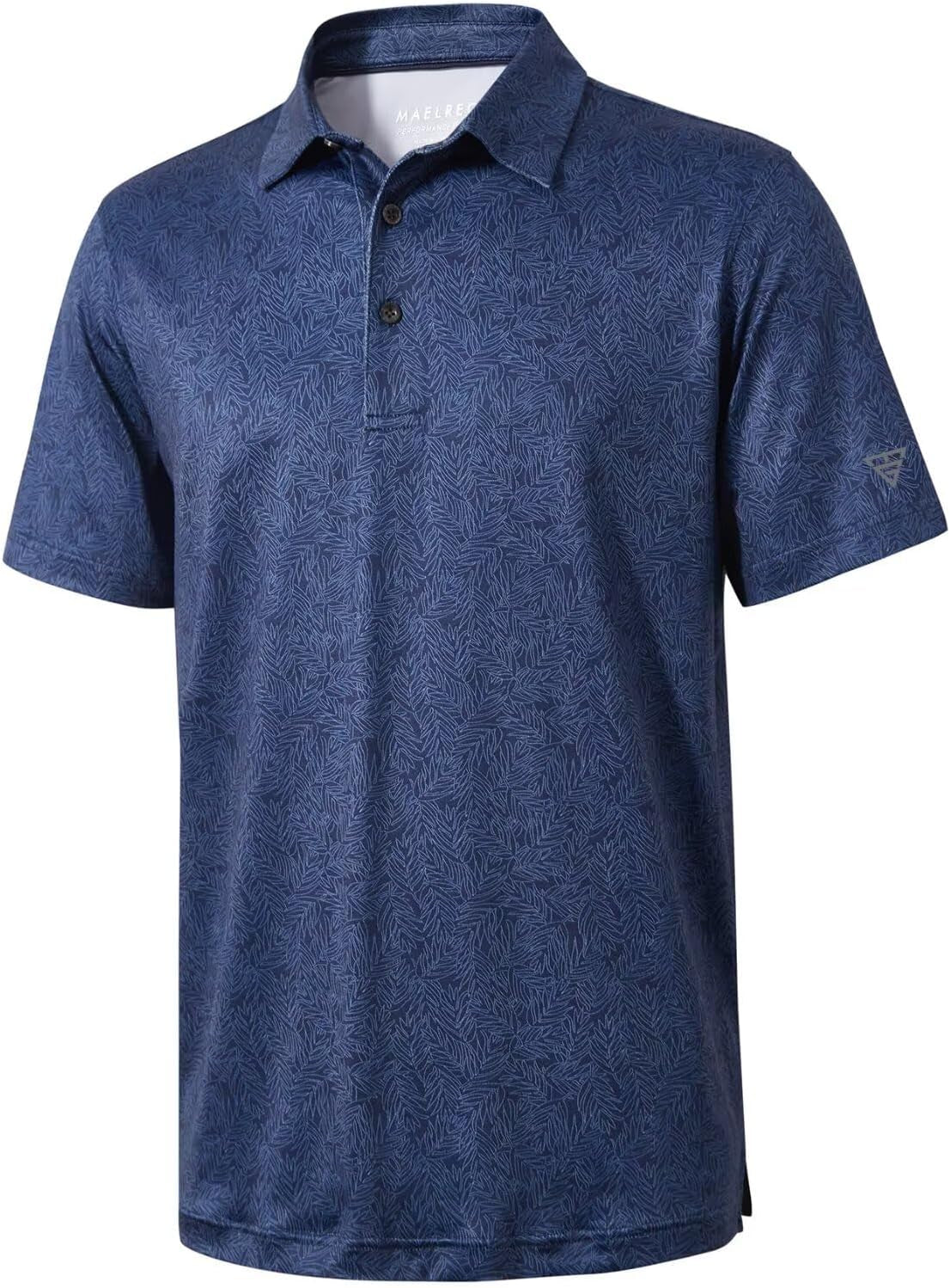 Golf Shirts for Men Dry Fit Short Sleeve Print Performance Moisture Wicking Polo Shirt