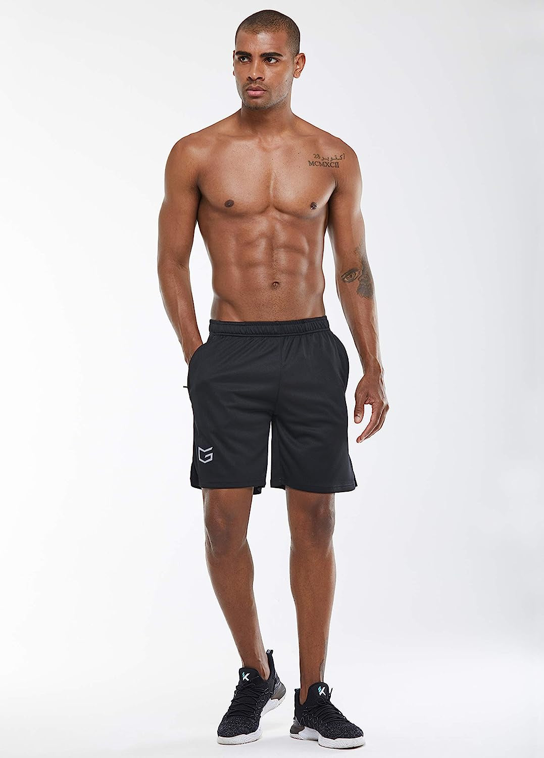 Men'S 2 Pack 7" Workout Running Shorts Quick Dry Lightweight Gym Shorts with Zip Pockets