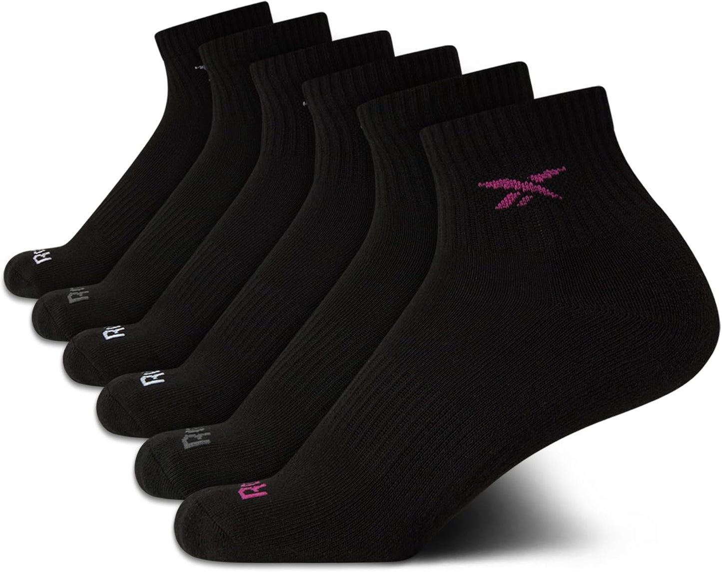 Girls' Quarter Socks - 6 Pack Moisture-Wicking Low Cut Athletic Ankle Socks for Girls (Sizes: S-L)
