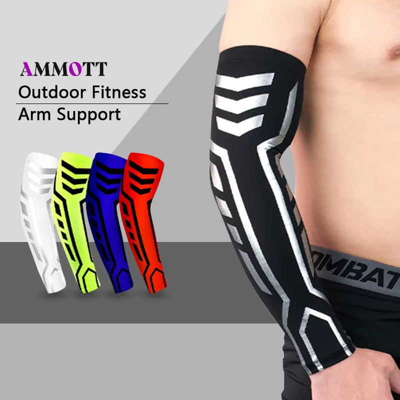 1Pcs Sports Compression Arm Sleeve/Warmer for Running,Cycling,Running,Basketball,Football,Driving,Both for Women and Men