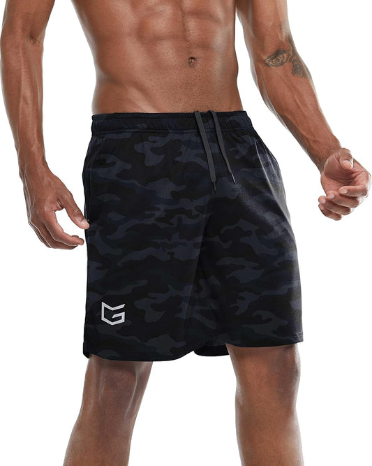 Men'S 5"/ 7"/ 9" Workout Running Shorts Quick Dry Lightweight Gym Shorts with Zip Pockets