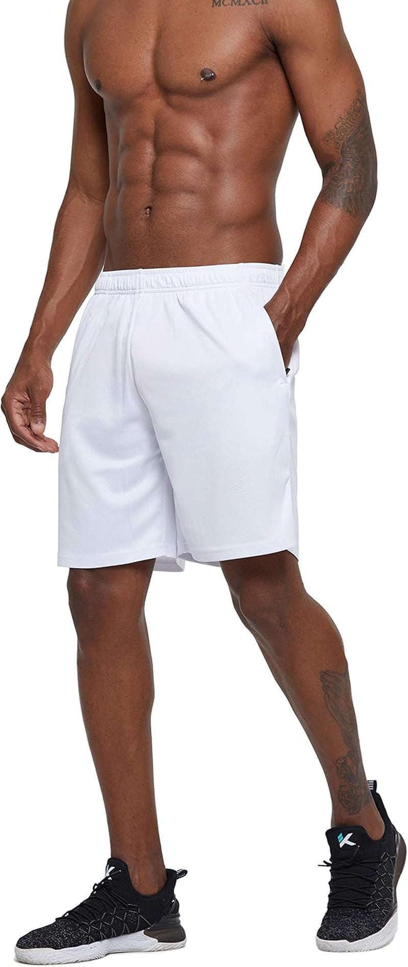 Men'S 2 Pack 7" Workout Running Shorts Quick Dry Lightweight Gym Shorts with Zip Pockets