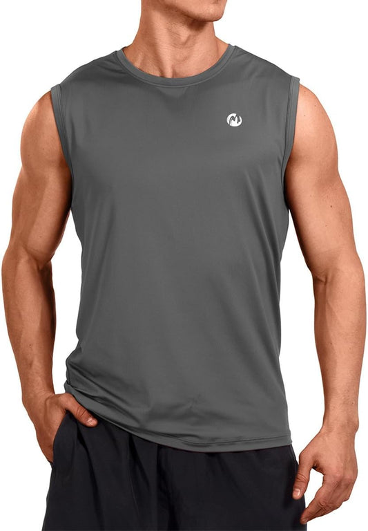 Mens Sleeveless Muscle Shirts Workout Athletic Gym Tank Tops Quick Dry