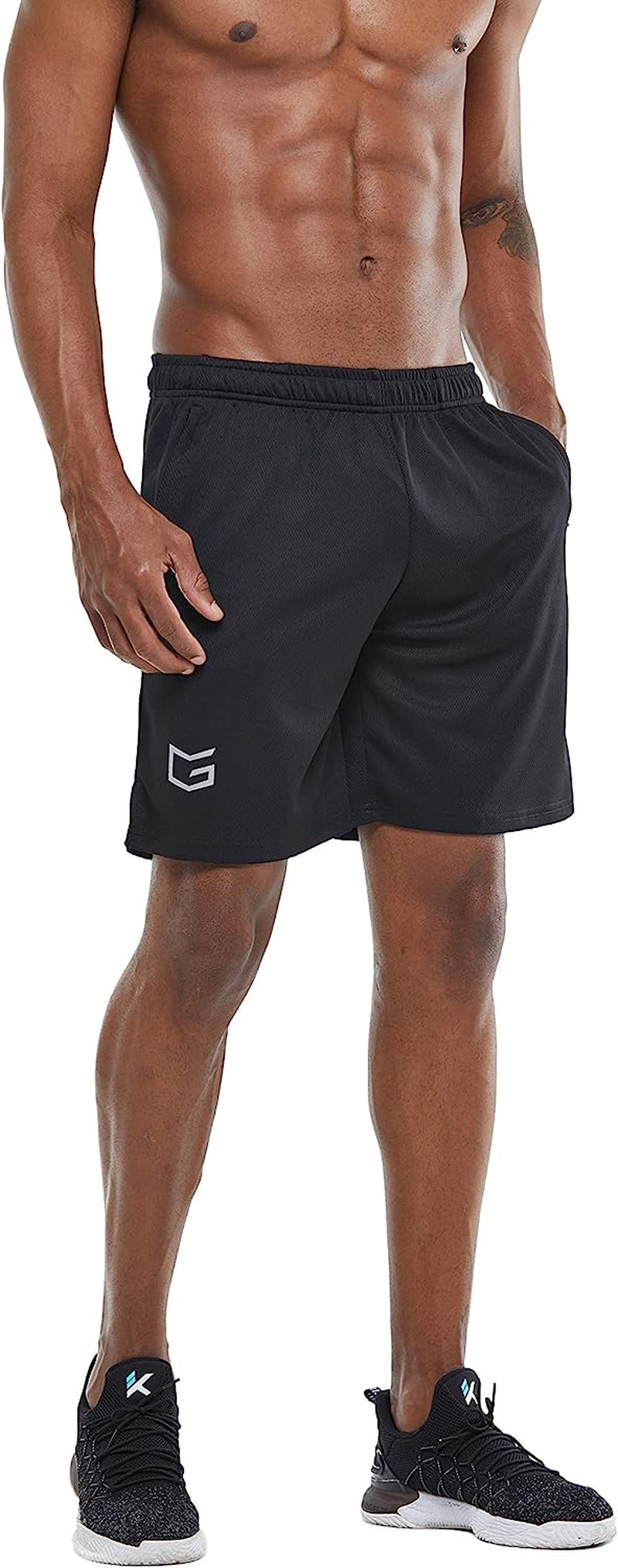 Men'S 2 Pack 7" Workout Running Shorts Quick Dry Lightweight Gym Shorts with Zip Pockets