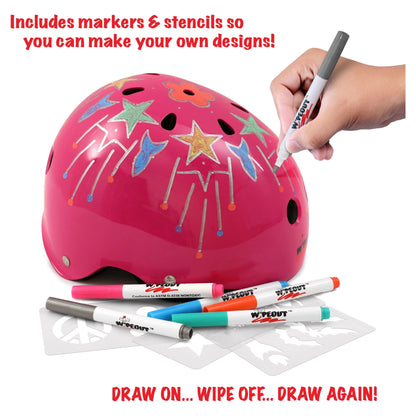 Dry Erase Kids Helmet for Bike, Skate, and Scooter