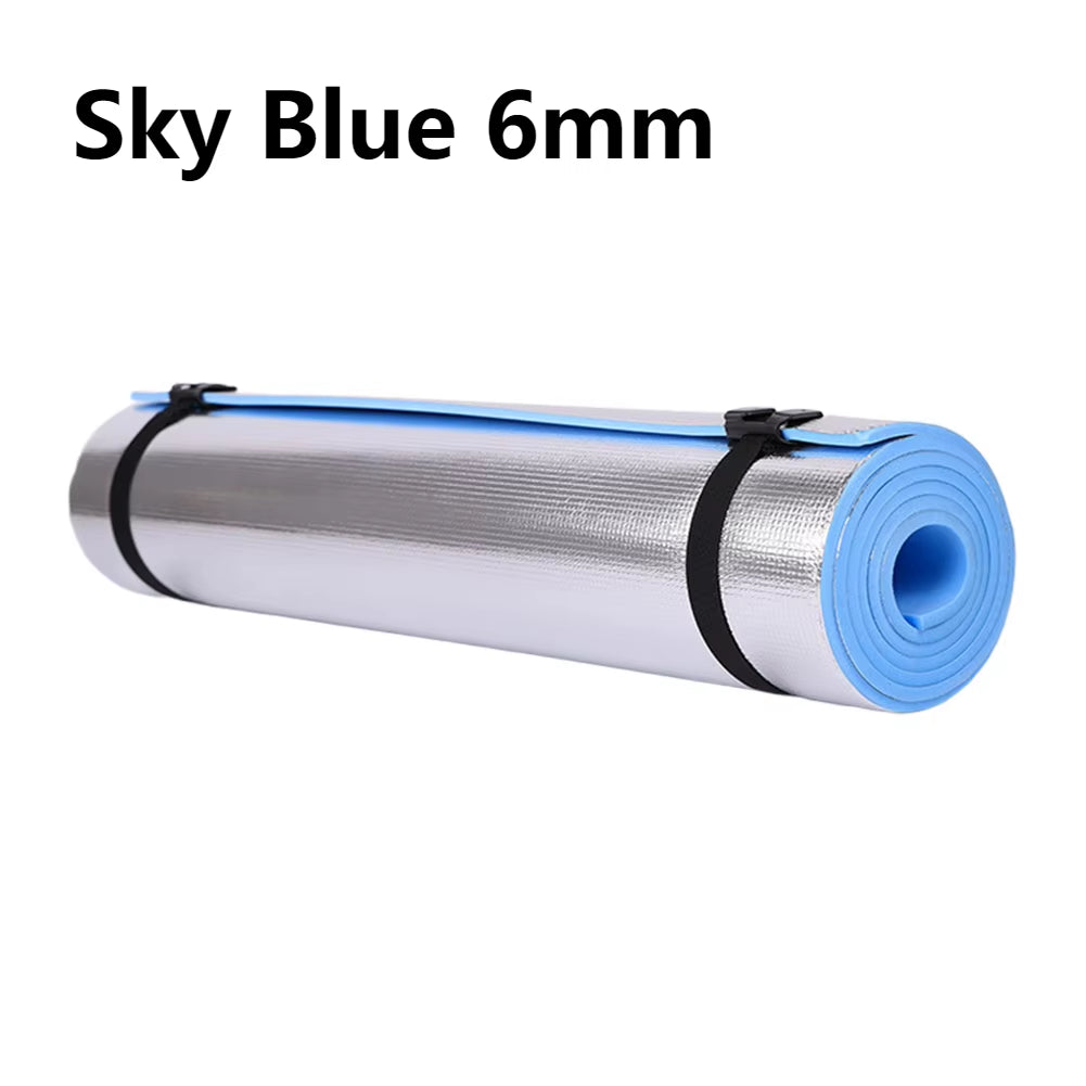 6/10Mm Thick EVA Yoga Mat Waterproof Aluminum Membrane Exercise Mat Multifunction Moisture-Proof Outdoor Camping Picnic Mat Tool