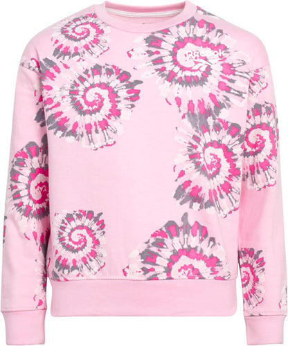 Girls' Active Shorts Set - 2 Piece Fleece Top and Bike Shorts (Size: S-XL)